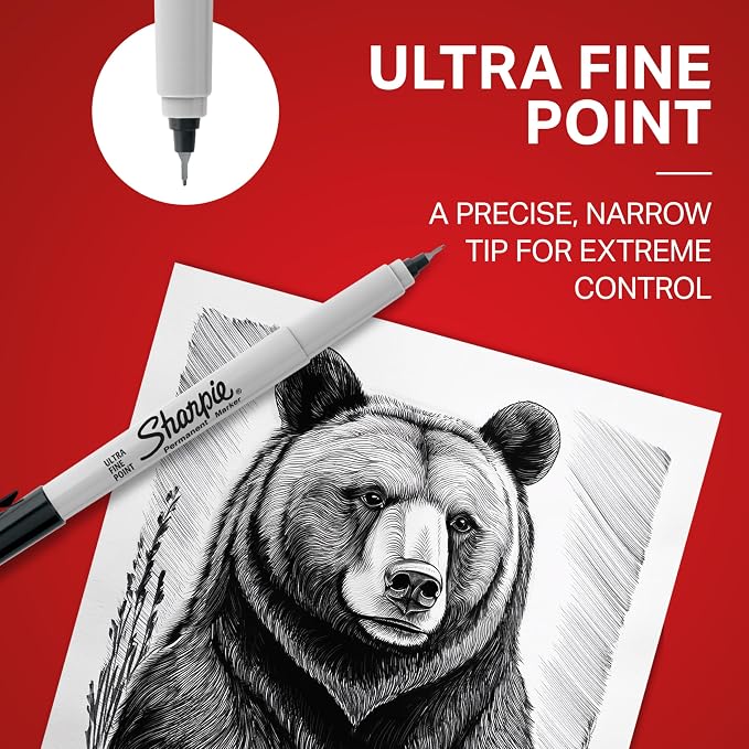 Sharpie Permanent Markers, Ultra Fine Point, Office Supplies - Image 7