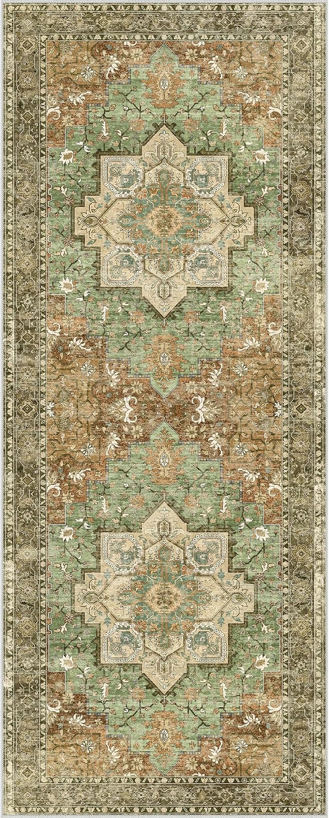 GENIMO 2x5 Runner Rugs for Hallway, Machine Washable Non Slip Vintage Rugs - Image 7