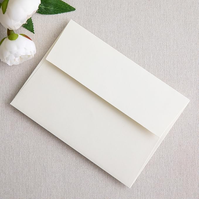 PONATIA 50 Pieces 5x7 Envelopes, Ivory A7 Envelopes Self Seal - Image 3