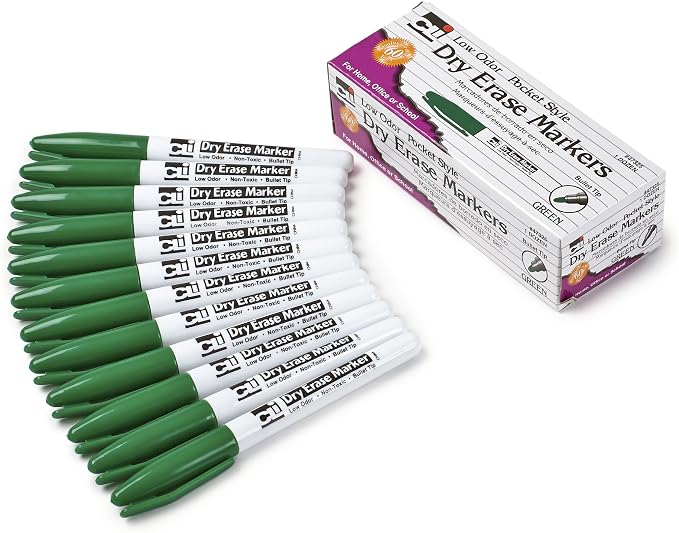 Charles Leonard Dry Erase Markers, Pocket Style - Image 2