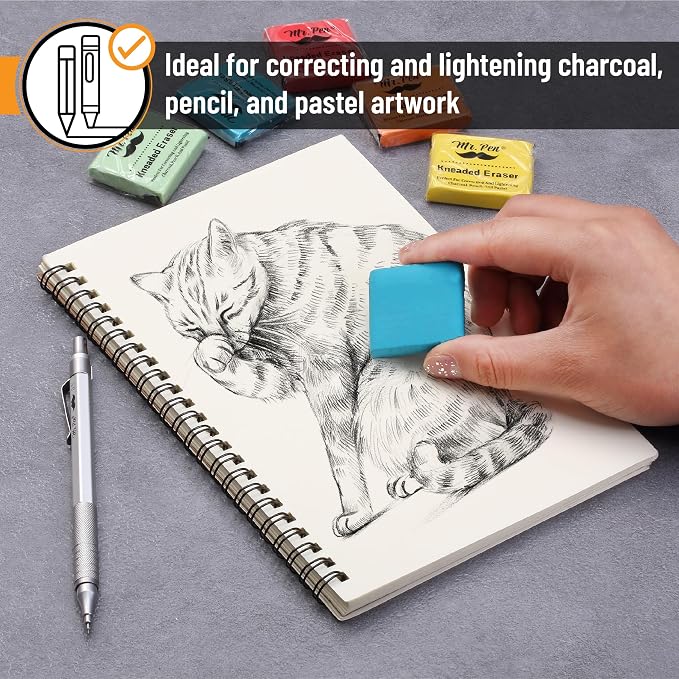 Mr. Pen- Kneaded Eraser, 4 Pack, Kneaded Erasers - Image 4