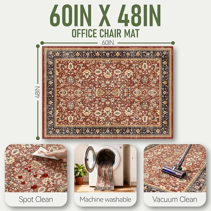 48"x60" Office Chair Mat for Hardwood, Under Desk Chair Mat for Home Office - Image 6