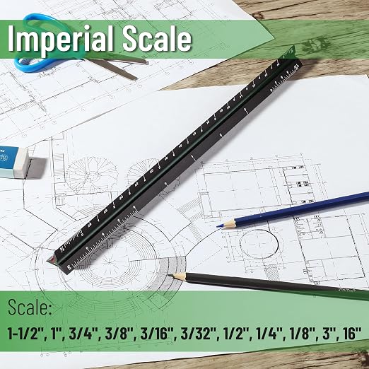 Mr. Pen- Architectural Scale, 12 inch, Scale Ruler Contractor | Architect Scal - Image 4