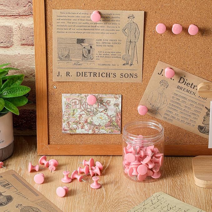 Outus 60 Pcs Giant Push Pins Jumbo Tacks 1/1.8inch Plastic Head - Image 7