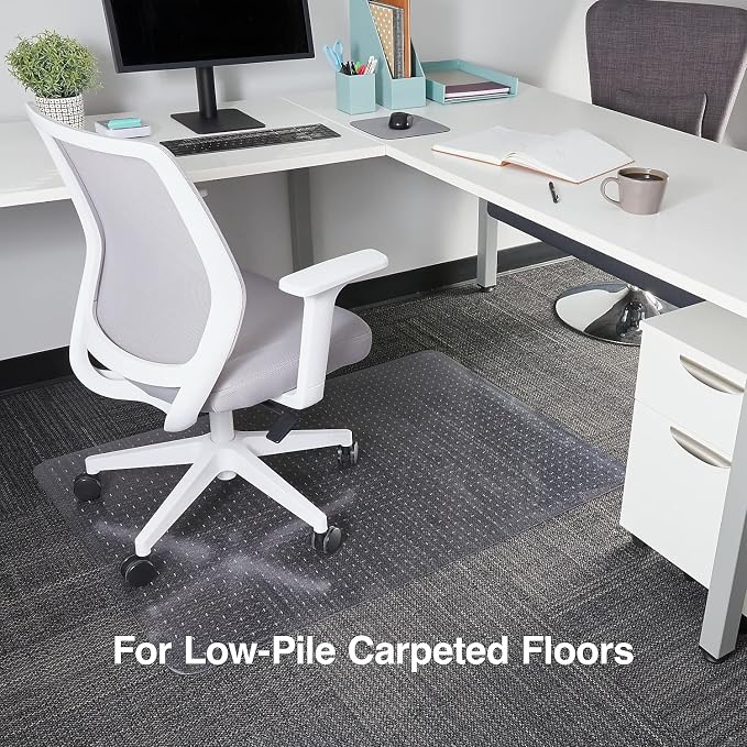 Staples Office Chair Mat, Low-Pile Carpets, 48 x 36 Inch, Smooth Glide - Image 3