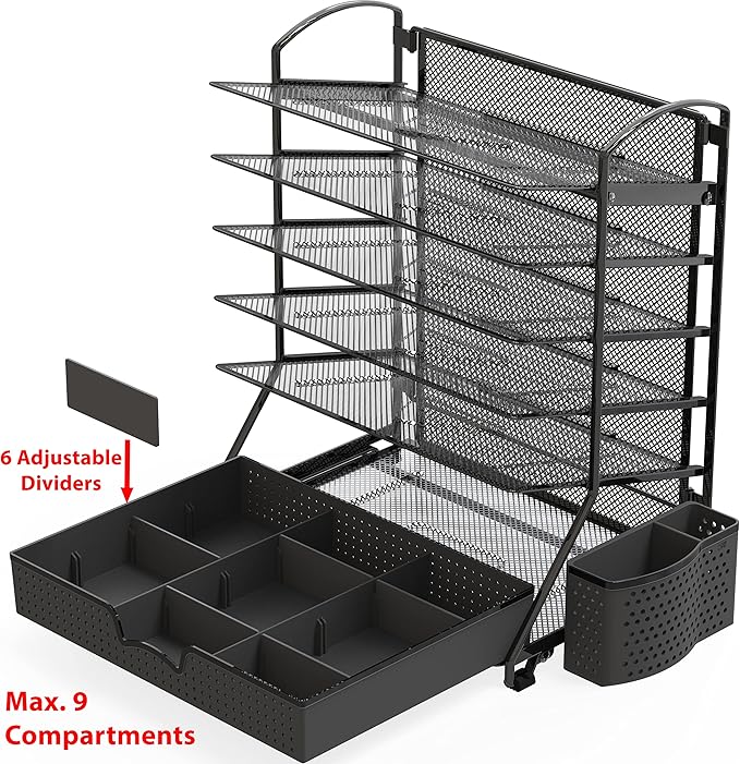Simple Houseware 6-Tier Desk Document File Tray Organizer - Image 3