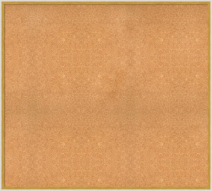 Amanti Art Natural Cork Board for Wall, 37x41 Vision Board with White Frame, Oversize Corkboard Office Decor for Home Organization, Modern Corkboard Pinboard to Display Items for Home Organization in-DeskLoop Office
