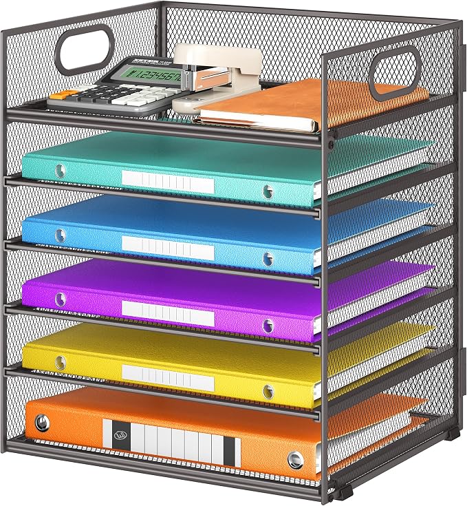 6 Tiers Letter Tray Paper Organizer by Lavatino