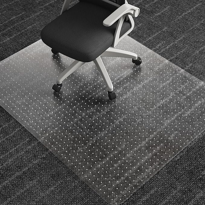 Office Chair Mat for Carpet Floor, Heavy Duty Desk Chair Mat for Low/No Pile by YumHome