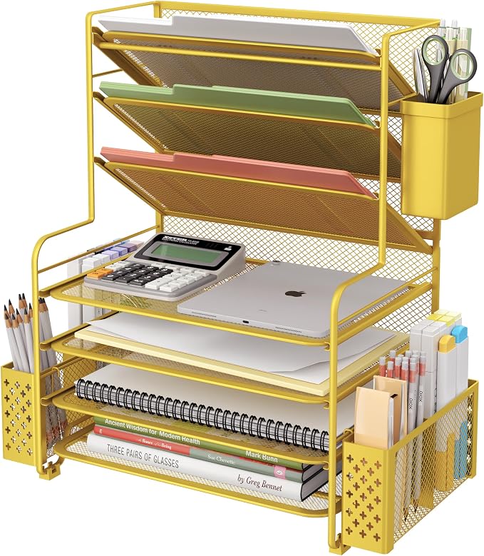 Simple Trending 7 Tier Desk File Organizer, Letter Tray Paper Organizer by SimpleTrending