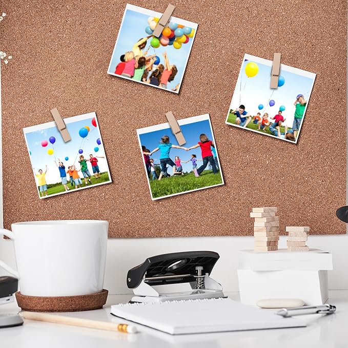100-Pack Wooden Push Pins for Bulletin Board | Durable Cork Board Clips - Image 7