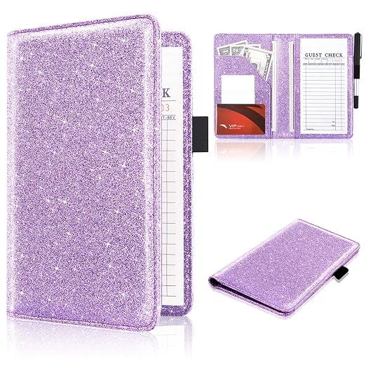ACdream Server Books for Waitress, Guest Book Note Pad, Cute Pocket Leather by ACdream