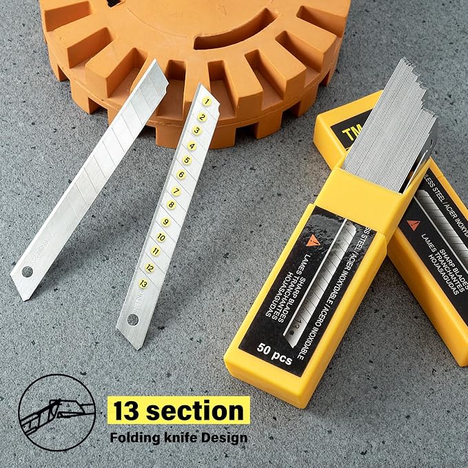 Gomake 9mm Utility Knife Replacement Blades, Snap Off Blades - Image 3
