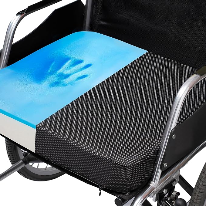 Ifoam Gel Infused Memory Foam Layer Wheelchair Cushion by CYLEN