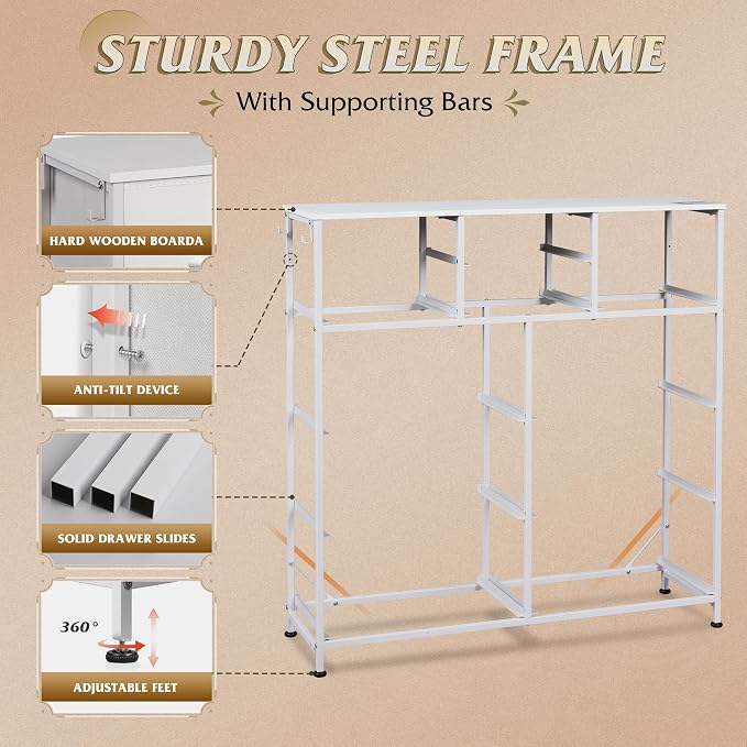 WLIVE White Dresser for Bedroom - Image 8