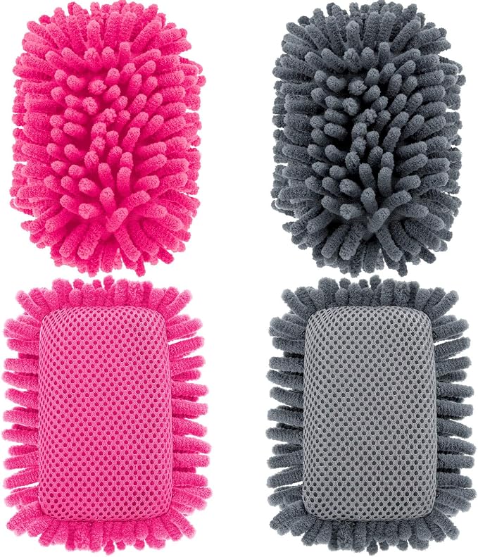 Outus 2 Pieces Microfiber Shag Whiteboard Eraser Dry Erase Eraser Washable by Outus