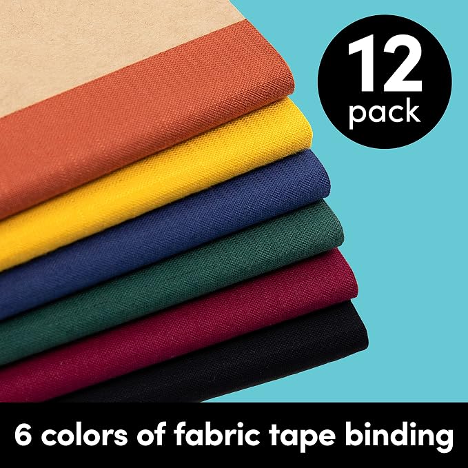 PAPERAGE 12-Pack Composition Notebook Journals, 120 Pages, Kraft Cover - Image 2