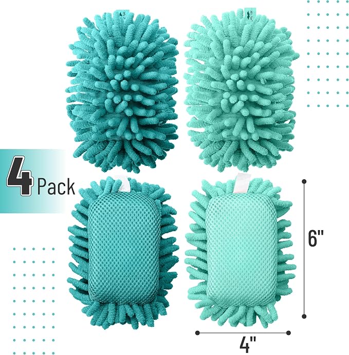 Mr. Pen- Magnetic Microfiber Shag Whiteboard Erasers, 4 Pack | Dual Surface - Image 2