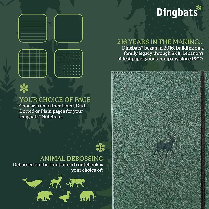 Dingbats* - Wildlife Squared Extra Large A4 Notebook - PU Leather Hardcover - Image 2