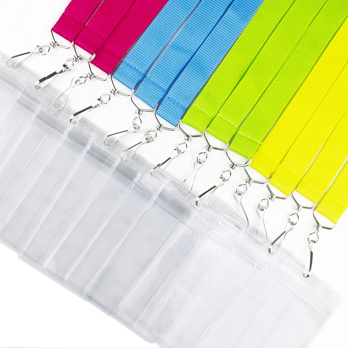 12 Pack Cruise Lanyard with Waterproof ID Card Holder, Colorful Durable Lanyard - Image 5