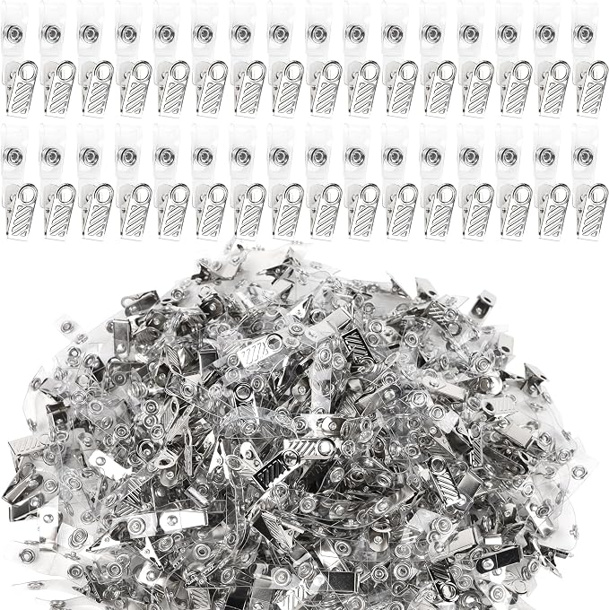 Happy Trees 400 Pcs Metal Badge Clips by HappyTrees