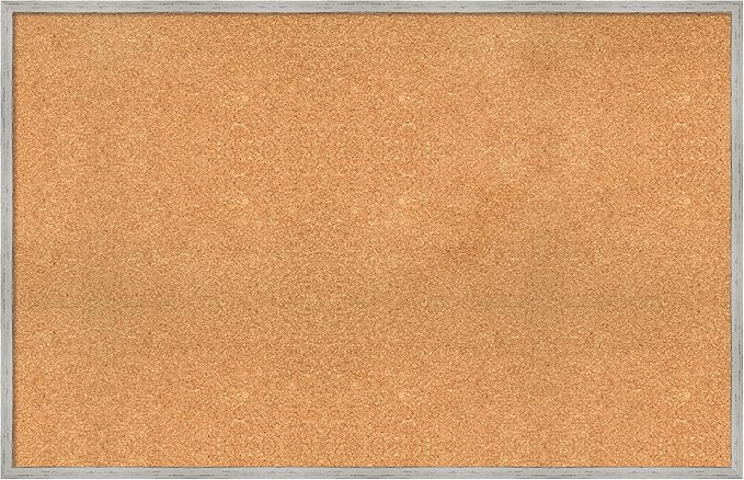 Amanti Art Natural Cork Board for Wall, 29x45 Vision Board with White Frame, Oversize Corkboard Office Decor for Home Organization, Cottage Corkboard Pinboard to Display Items for Home Organization-DeskLoop Office