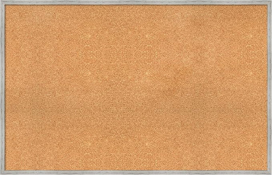 Amanti Art Natural Cork Board for Wall, 29x45 Vision Board with White Frame, Oversize Corkboard Office Decor for Home Organization, Cottage Corkboard Pinboard to Display Items for Home Organization-DeskLoop Office