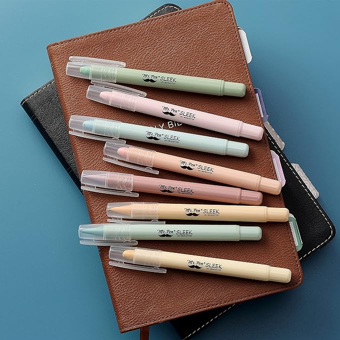 Mr. Pen- No Bleed Gel Highlighters, Pastel Colors, 8 Pack | Bible Highlighters - Image 3