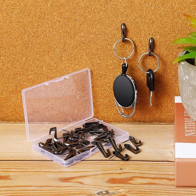 Hotop 15 Pieces 20 Lbs Pin Hooks Push pin Hangers Metal Hooks Picture Hanging - Image 4