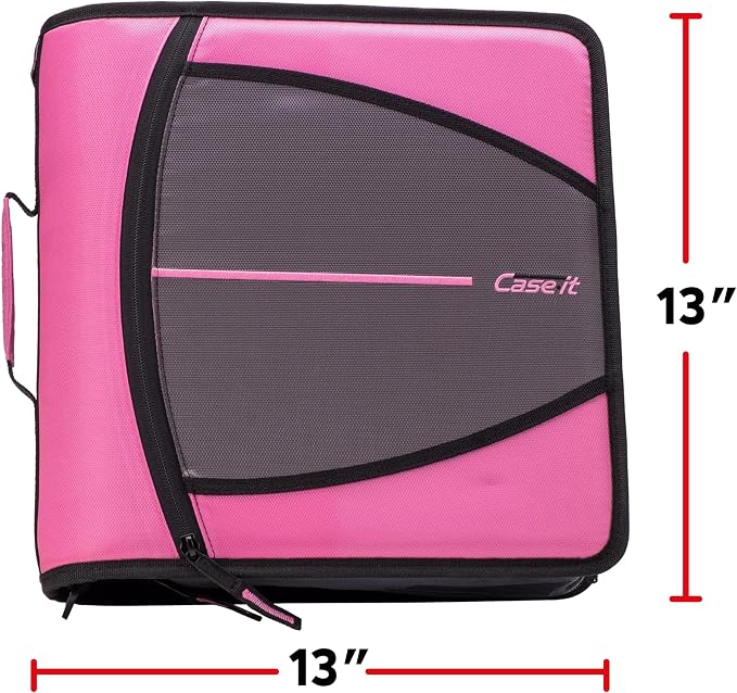 Case-it Mighty Zip Tab Zipper Binder, Expanding File Folder and Shoulder Strap - Image 5