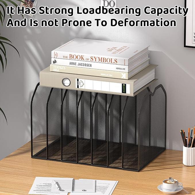 FANXIYQ Black 7-Section File Folder Organizer - Image 4