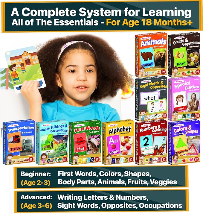 Flash Cards for Toddlers 2-4 Years – Jumbo Learning Box Set - Image 2