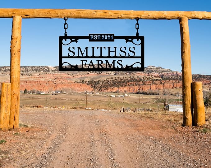 Personalized Hanging Metal Farm Signs, Personalized Outdoor Ranch Sign - Image 5