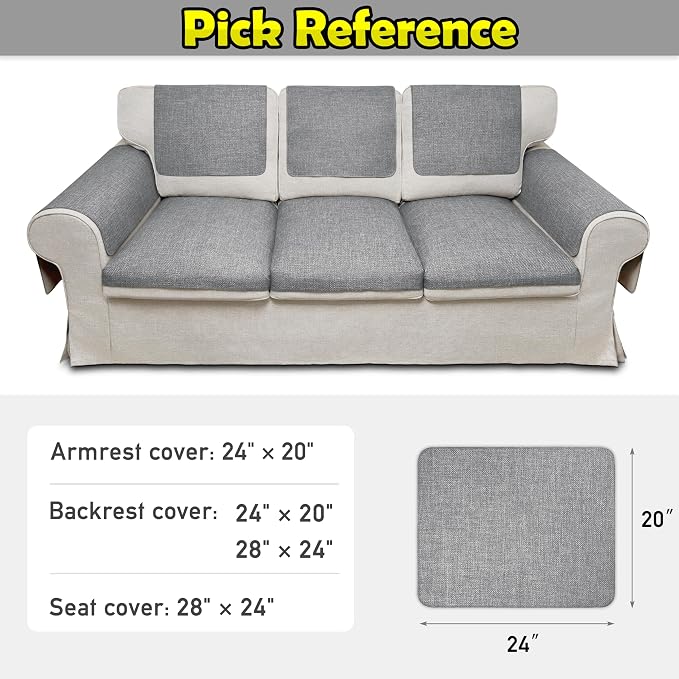 Couch Arm Covers, Waterproof Armrest Cover - Image 6