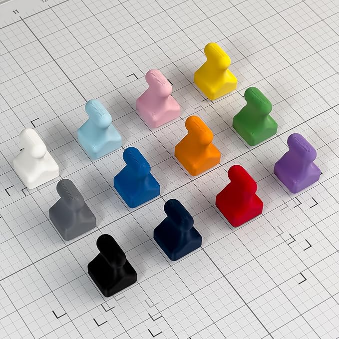 Glassboard Studio MiniPawn Magnet - Strong Neodymium Rare Earth Magnets for Fridge, Whiteboard, Locker & Magnetic Glassboards - Crafting & Office Use - Strong Fridge Magnets (Periwinkle Purple, 12)-DeskLoop Office