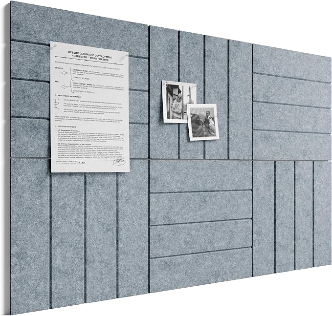 Bumusty Large Cork Board Alternative-36 x 24" Felt Bulletin Board Tiles by BUMUSTY