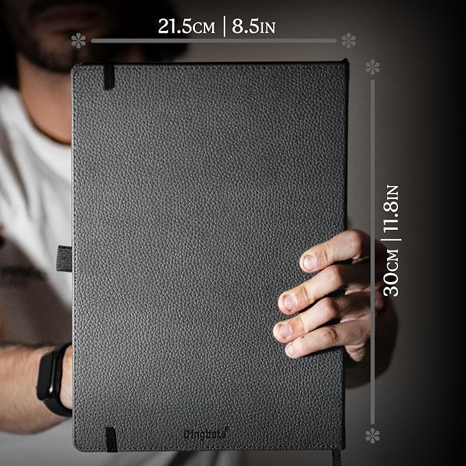 Dingbats* - Wildlife A4 Grid Notebook - Extra Large Hardcover PU Leather - Image 5