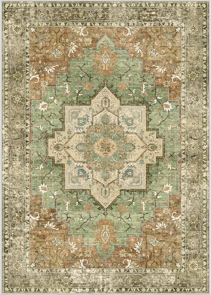 GENIMO 5x7 Area Rugs for Living Room, Machine Washable Rug, Non Slip Indoor - Image 7