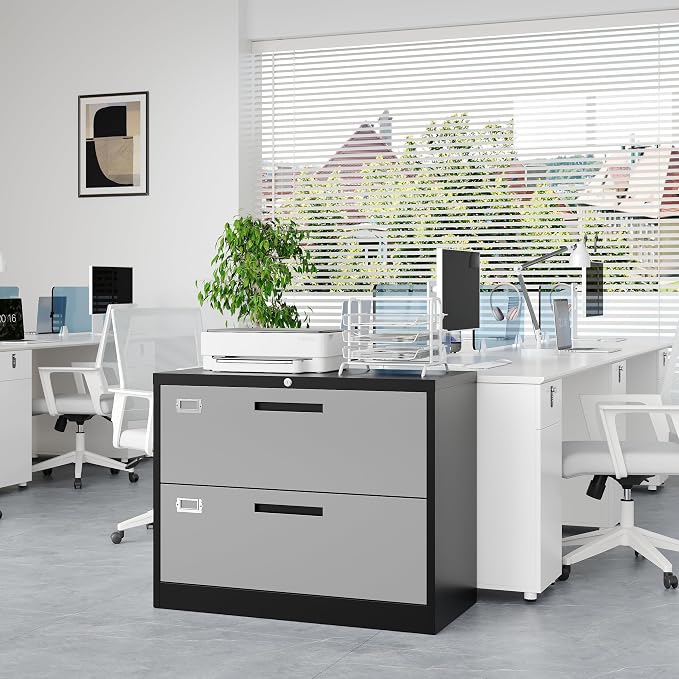 PEUKC 2 Drawer File Cabinet, Lateral Filing Cabinets - Image 2