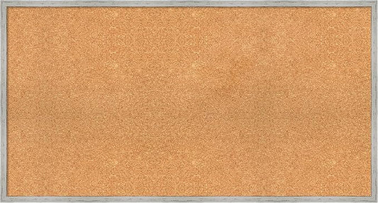 Amanti Art Natural Cork Board for Wall, 23x43 Vision Board with White Frame, Oversize Corkboard Office Decor for Home Organization, Cottage Corkboard Pinboard to Display Items for Home Organization-DeskLoop Office