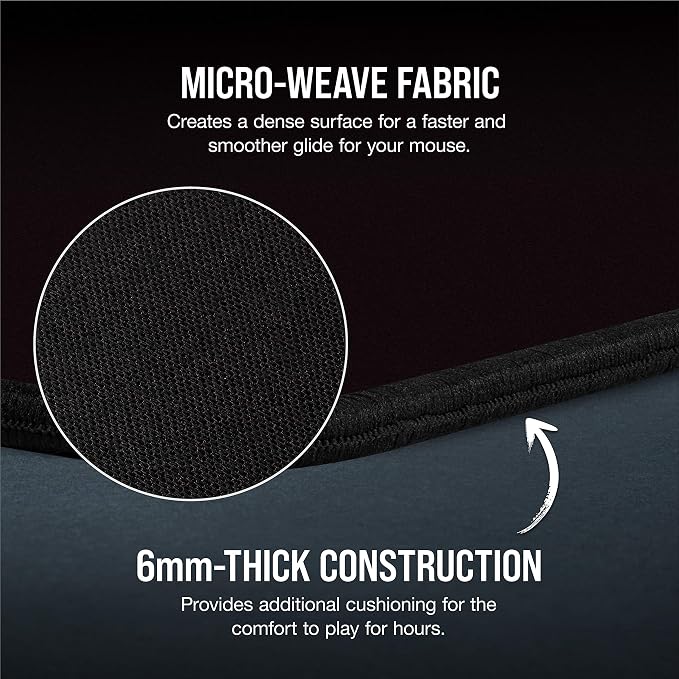 Corsair MM350 PRO Extended XL Premium Spill-Proof Cloth Gaming Mouse Pad – - Image 4