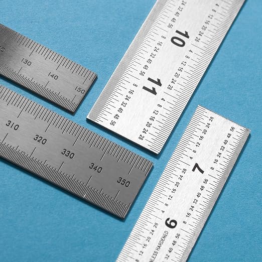 Mr. Pen- Machinist Ruler, 4 Pack, | Stainless Steel Metric & Imperial, - Image 8