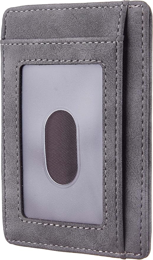 Travelambo Slim Wallet Front Pocket Minimalist Leather RFID Blocking Medium Size - Image 3