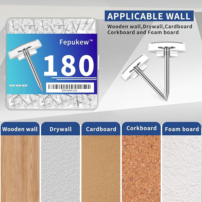 180-Pack Clear Thumb Tacks - Image 7