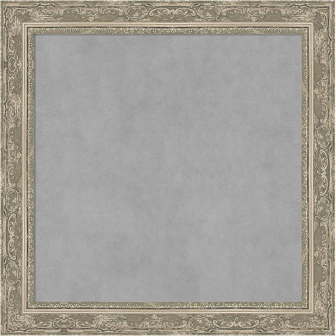 Amanti Art Silver Framed Magnetic Board 24x24 Medium Vision Board by AmantiArt