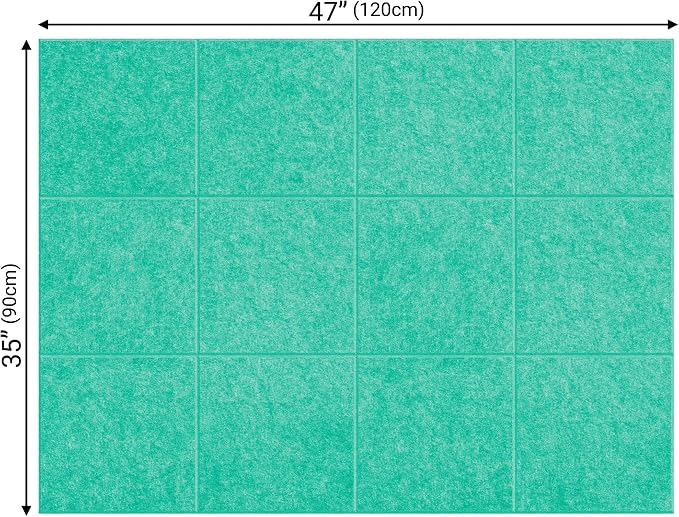 AKTOP Cork Board Bulletin Board 47"x35", 12 Pack Removable Felt Cork Board Tiles - Image 4
