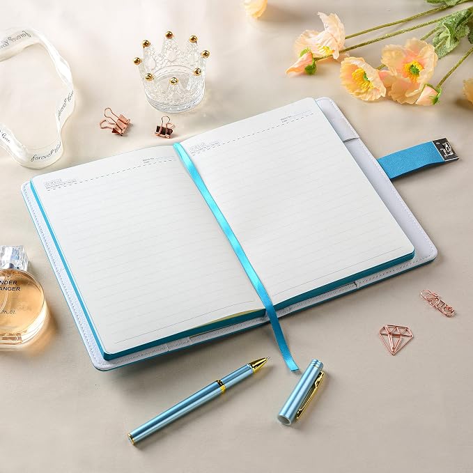 ZXHQ Journal with Lock with Pen, A5 224 Pages Lock Diary, Colorful Edge - Image 4