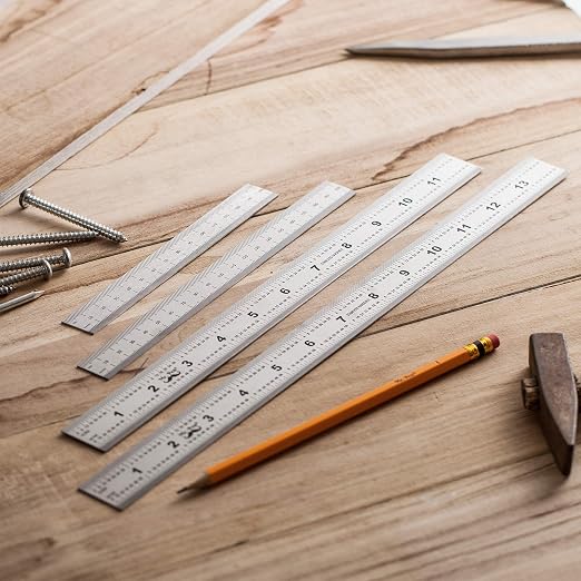 Mr. Pen- Machinist Ruler, 4 Pack, | Stainless Steel Metric & Imperial, - Image 6