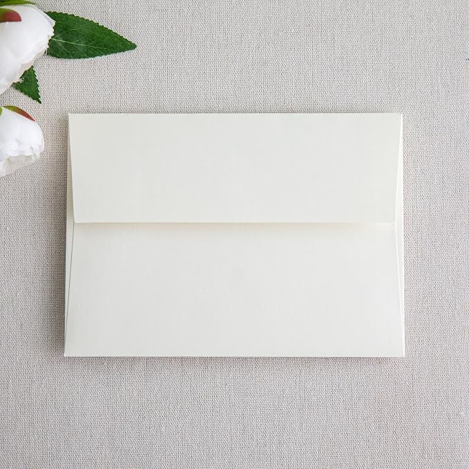 PONATIA 50 Pieces 5x7 Envelopes, Ivory A7 Envelopes Self Seal - Image 4