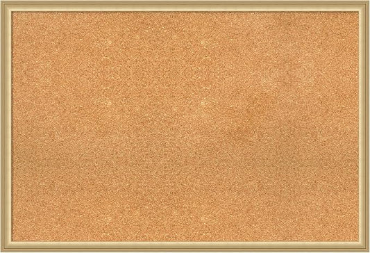 Amanti Art Natural Cork Board for Wall, 26x38 Vision Board with Gold Frame, Large Corkboard Office Decor for Home Organization, Casual Corkboard Pinboard to display items for home organization-DeskLoop Office